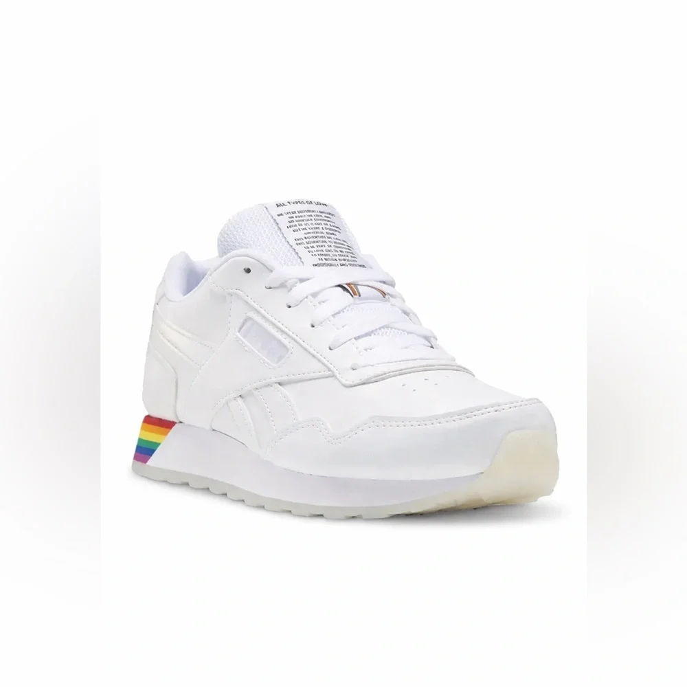NWOT REEBOK CLASSIC HARMAN RUN ‘S’ PRIDE WHITE SNEAKERS SIZE 11